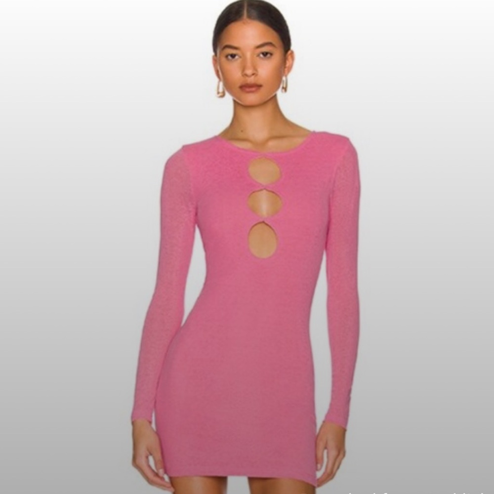 NWT superdown Pamela Cut Out Dress Pink Size Small